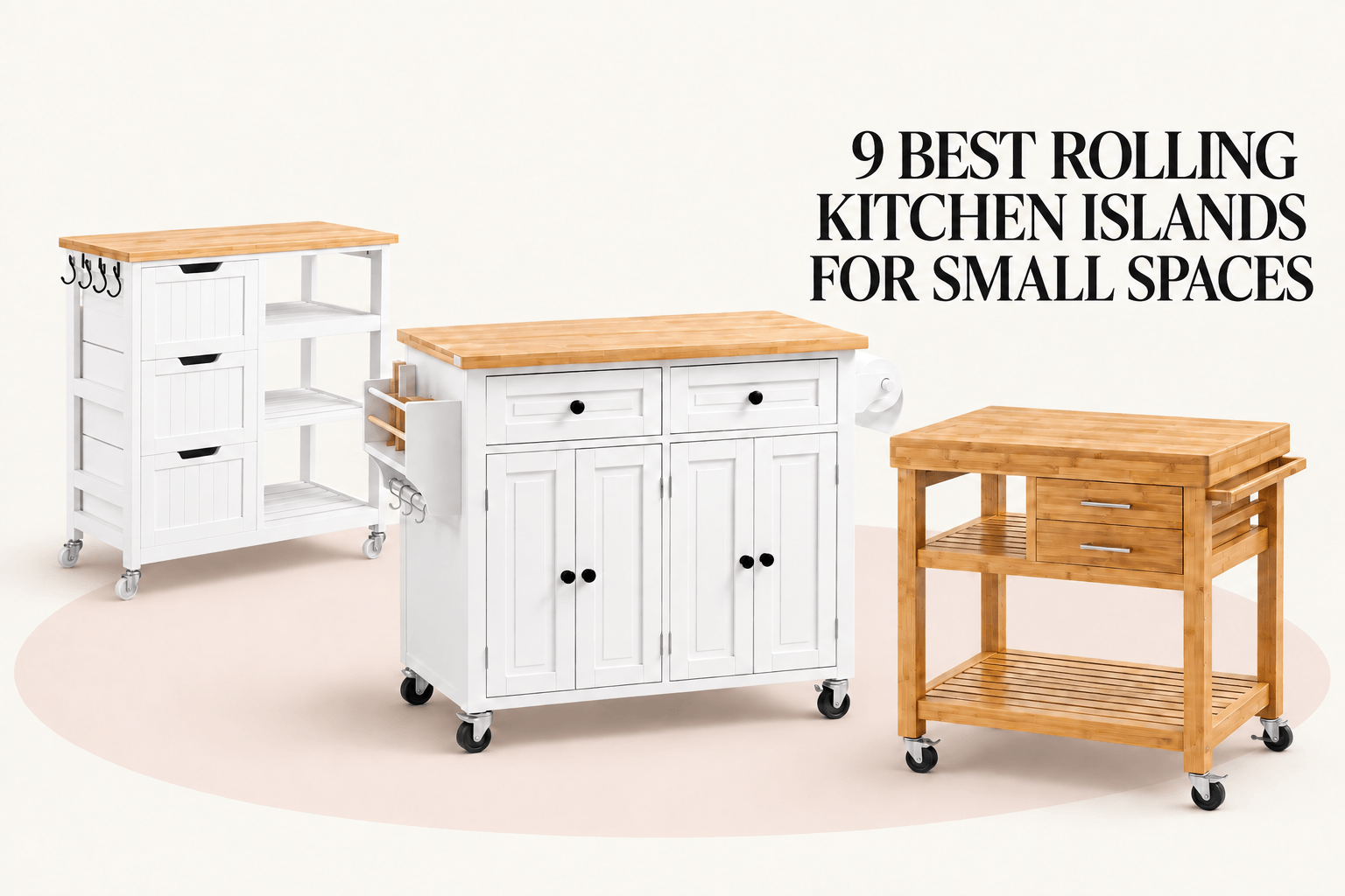 Compact rolling kitchen islands best for small spaces and kitchens